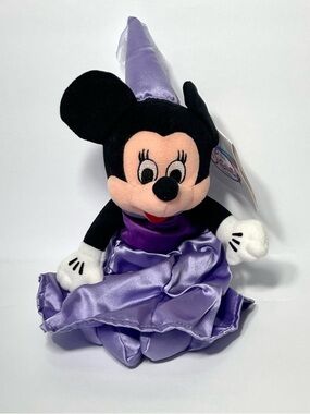 Disney Princess Minnie Mouse Bean Bag Plush, Purple New With Tags